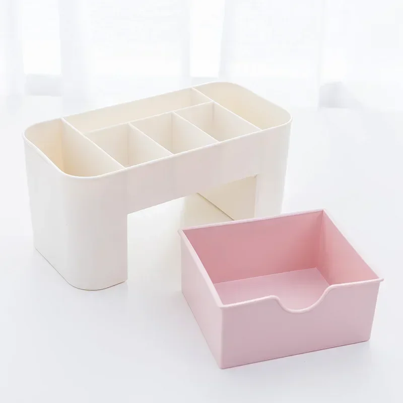 Double Layer Plastic Makeup Organizers Storage Box Cosmetic Drawers Jewelry Display Box Case Desktop Container Boxes Organizer