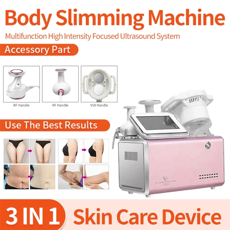 Velabody shape V5 Pro 3 in 1 Vacuum Cavitation System Portable Ultrasonic Slimming shaper lose Weight fat burning skin Machine