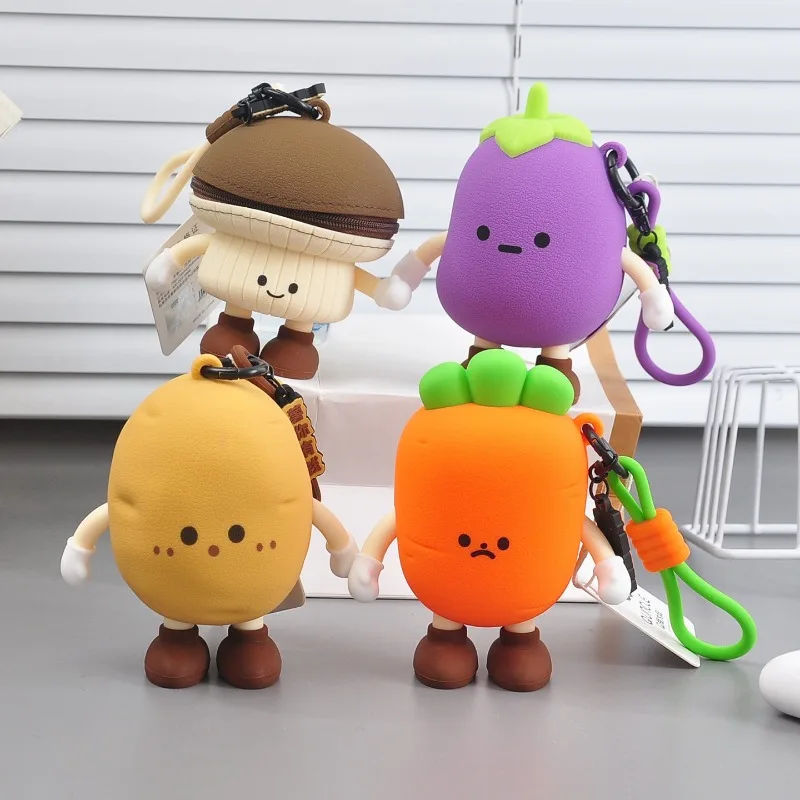 Damen Kinder Entzückende Schlüssel Münze Kopfhörer Mini Tasche Anhänger Cartoon Beutel Aufbewahrung Silikon