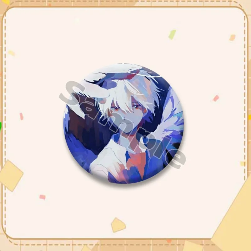 Anime Peripheral Shinji Kaworu Rei Asuka Button Pins Round Cartoon Brooch Cosplay Badge for Bag Decor Fans Collect Friends Gifts view 4