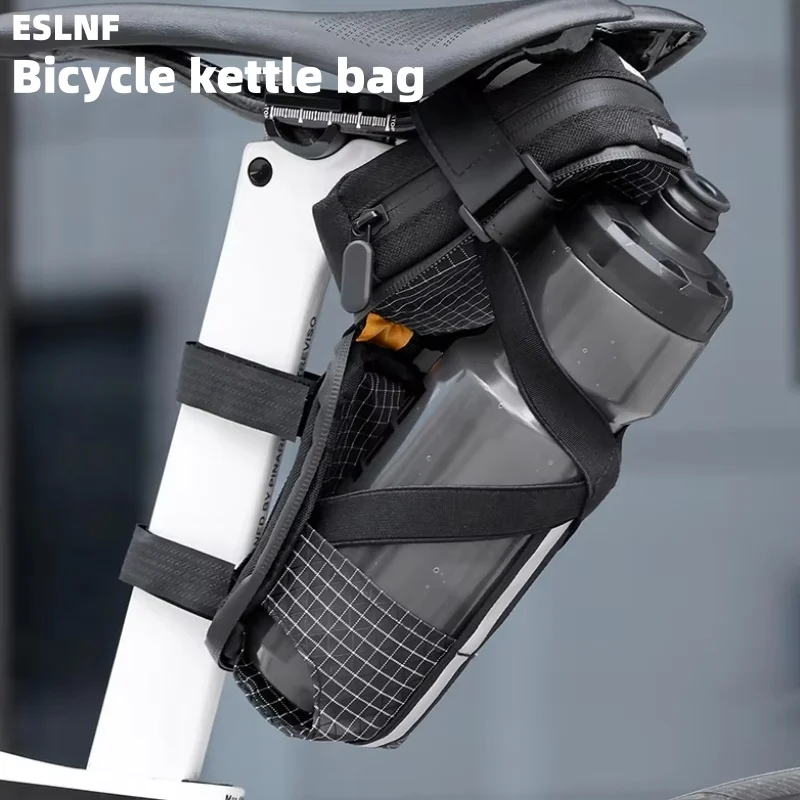 ESLNF Waterproof Road Bicycle Saddle Bag Portable Mini MTB Rear Bag Reflective Cycling Storage Bag Bicycle Accessories
