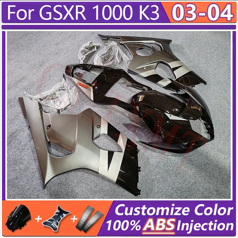 100% ABS Injection Fairing Kit for Suzuki GSXR1000 K3 2003 2004 Motorcycle Fairings Case GSXR GSX 1000 03 04 Bodywork Cowl Cover