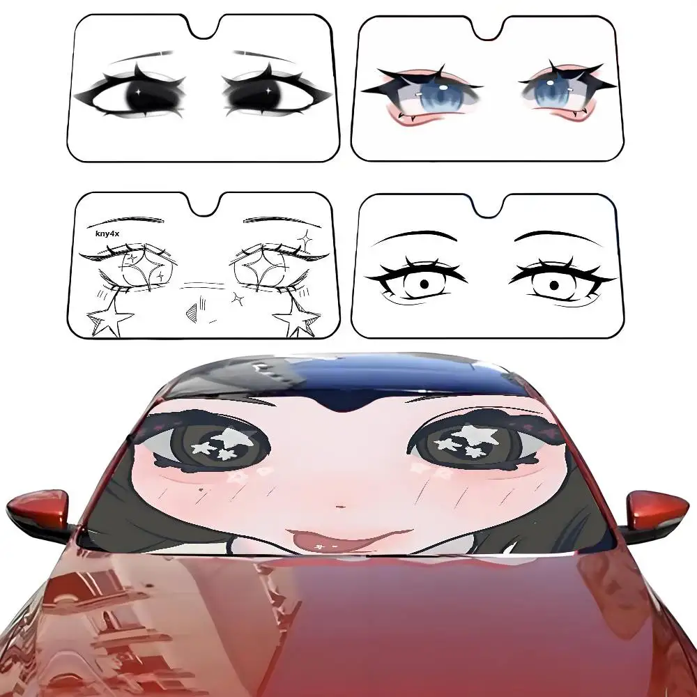 

ANIME CARTOON GIRL EYES Автомобильный солнцезащитный козырек Parasol Солнцезащитный козырек на лобовое стекло автомобиля с защитой от ультрафиолета и внутренний охладитель