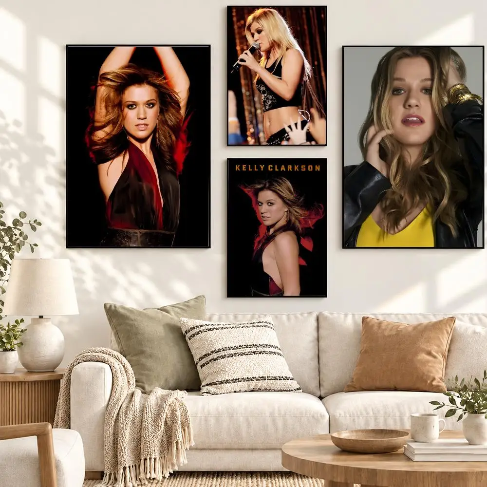 Kelly Clarkson American Pop Singer Vocal Music Album Poster Decorative art prints for the home, holiday gifts, unframed