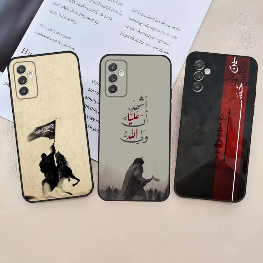 

Imam Hussain Shia Ali Phone Case For Samsung S24,23,22,30,21,10,9,Ultra,Plus,Lite,FE,5G Black Soft Case