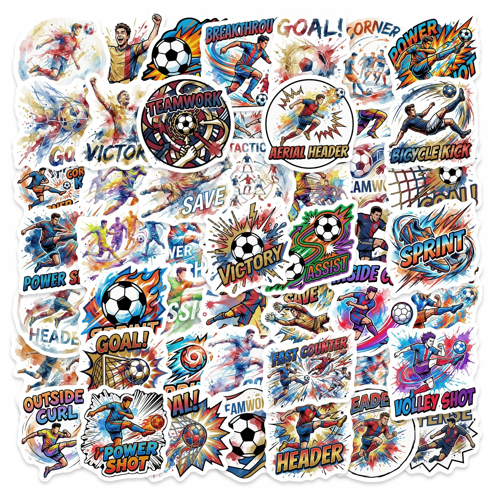 

50-100PCS Cartoon Sports Stickers For Refrigerator Stickers Water Cups Luggage Stickers New Sports Stickers