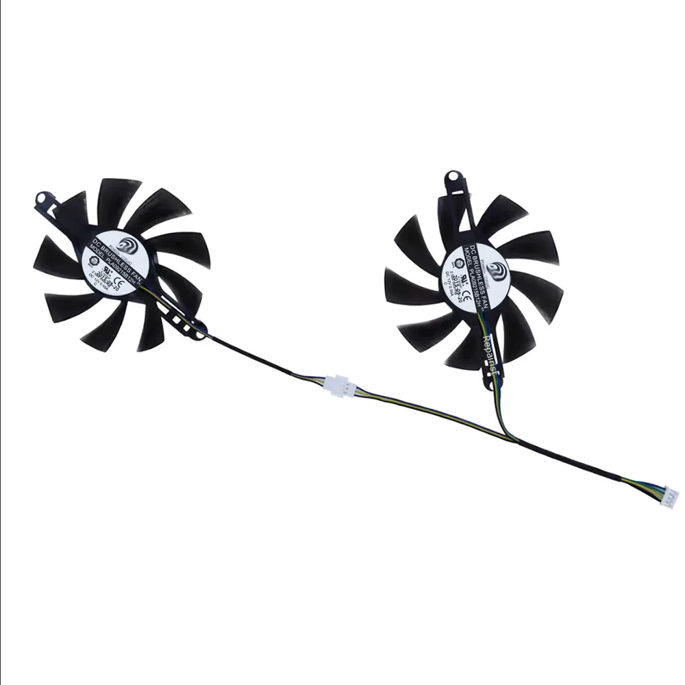 Enfriador de gráficos, ventilador de tarjeta de vídeo GPU, para portátil GPU RTX3060M 6GB, para chip 3070m 8G, 2 unids/set, PLA09215B12H, paso de montaje de 42mm 98MM