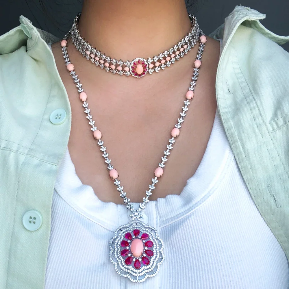 

Soramoore, новые оригинальные ожерелья, серьги, комплекты ювелирных изделий, роскошные бирюзовые комплекты для женщин, свадебная вечеринка, Россия, Дубай, подарок для свадебной вечеринки