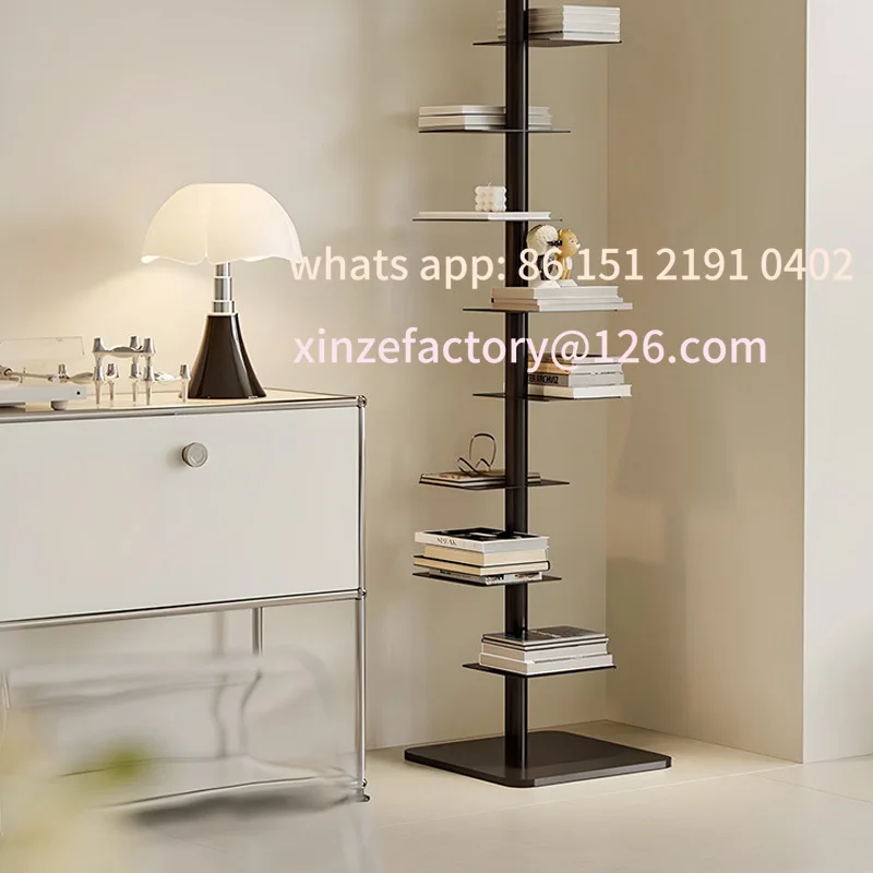 

Customizable rotating invisible bookshelf Floor-to-ceiling Internet celebrity wrought iron creative ins wind storage aromatherap