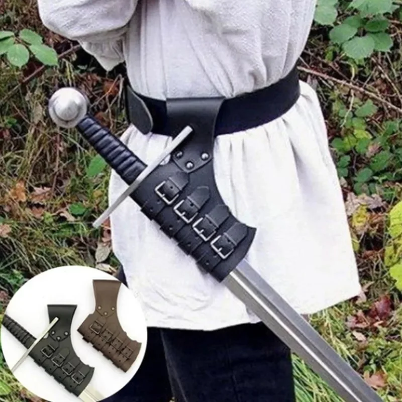 

Medieval Viking Pirate Knight Sword Sheath Scabbard Frog Steampunk Accessory Leather Belt Rapier Holder For Larp Cosplay Costume