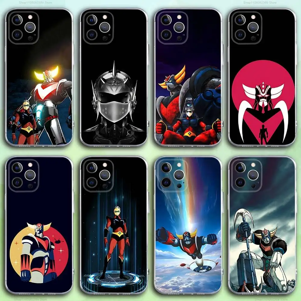 

Robot Comics G-Goldrake Phone Case For iPhone 16,15,14,13,12,11 Pro,Max,Plus,X,XS,XR,SE4,E Mini Transparent Soft Cover