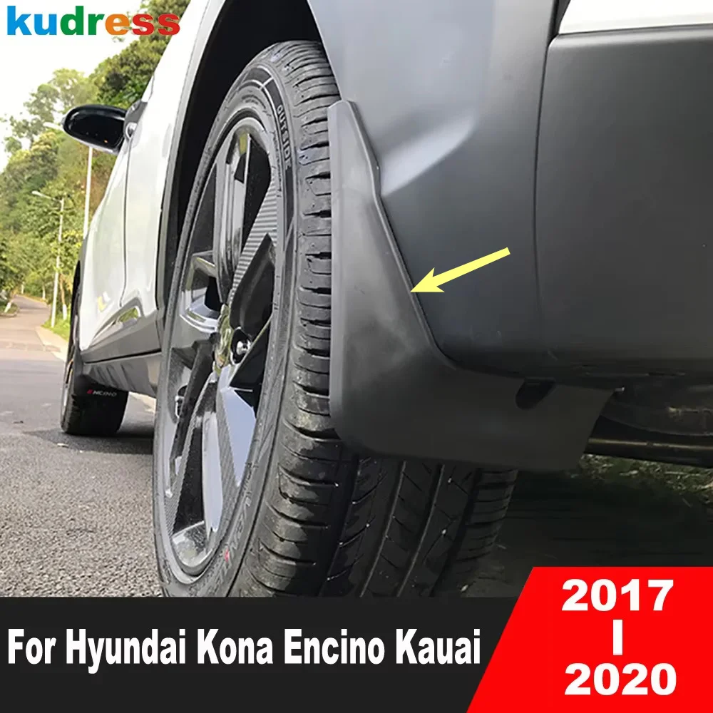 For Hyundai Kona Encino Kauai SUV 2017 2018 2019 2020 Car Mudguard Mudflap Mud Flaps Splash Guard Front Rear Fender Accessories