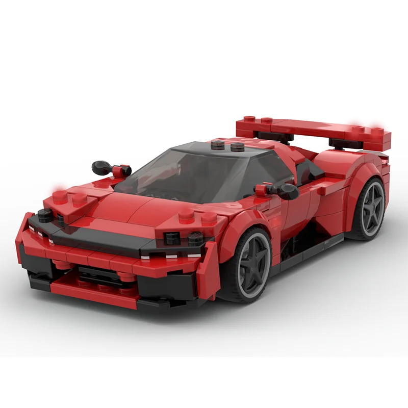 

314PCS New MOC City Highway F80 Sports Car Modular Children's Educational Building Blocks Toy Gift