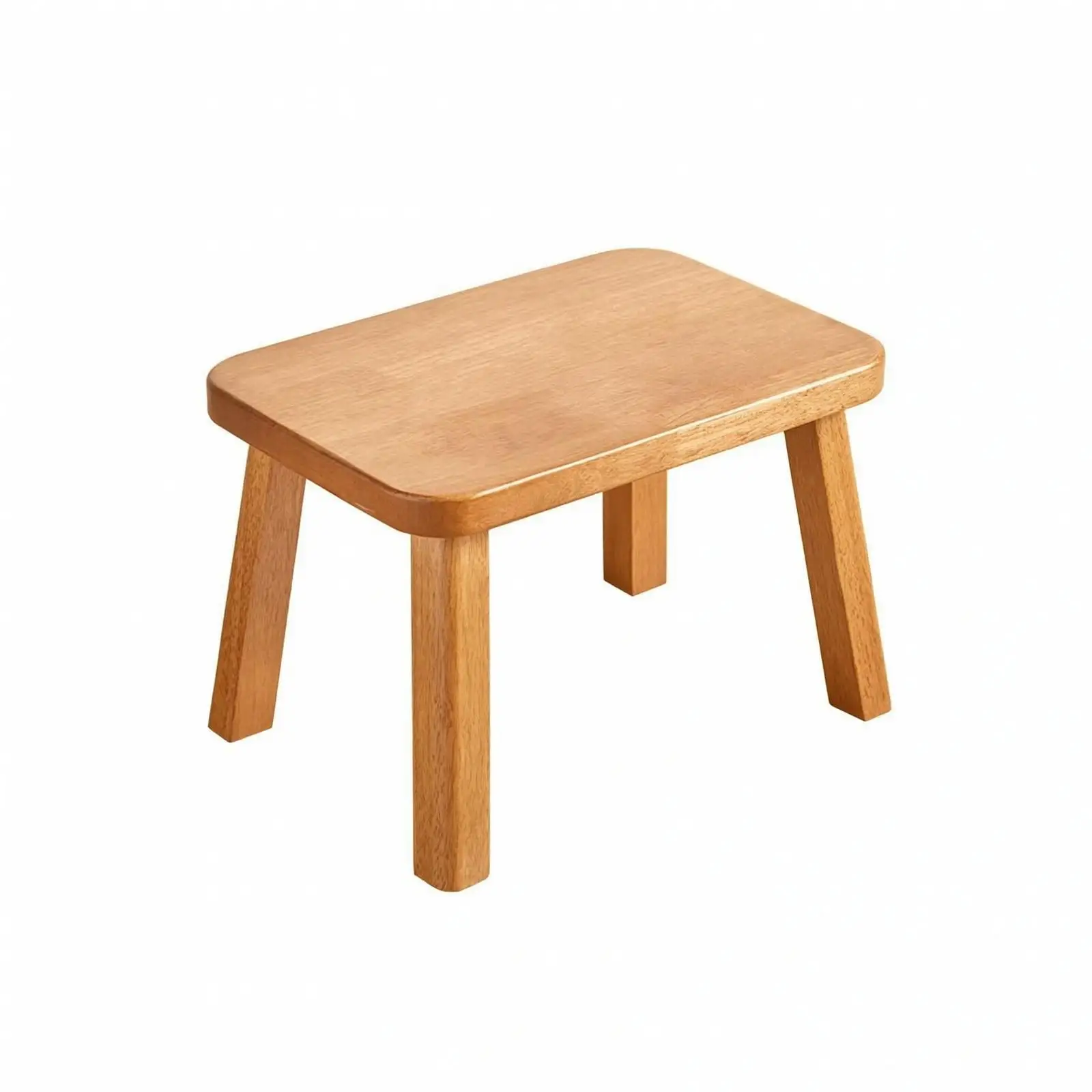 Wooden Bench for Entryway Living Room Solid Wood Low Stool with Smooth Surface Compact Practical Seating
