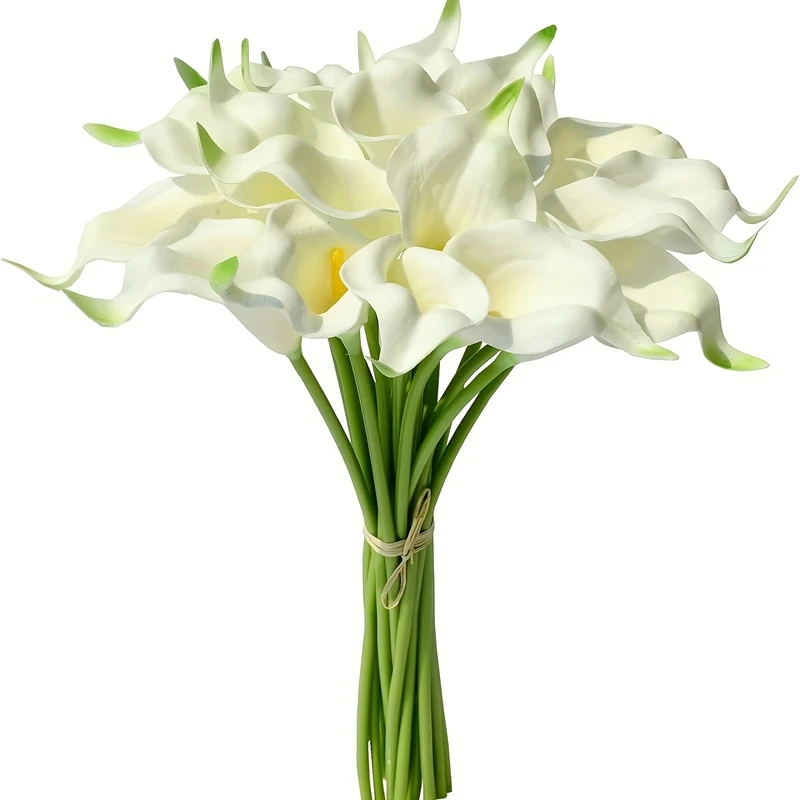 3/5/10Pcs White Artificial Flowers Bouquet Calla Lily Fake Flowers for Home Room Decor  Wedding Bridal Decoration Vase Ornament