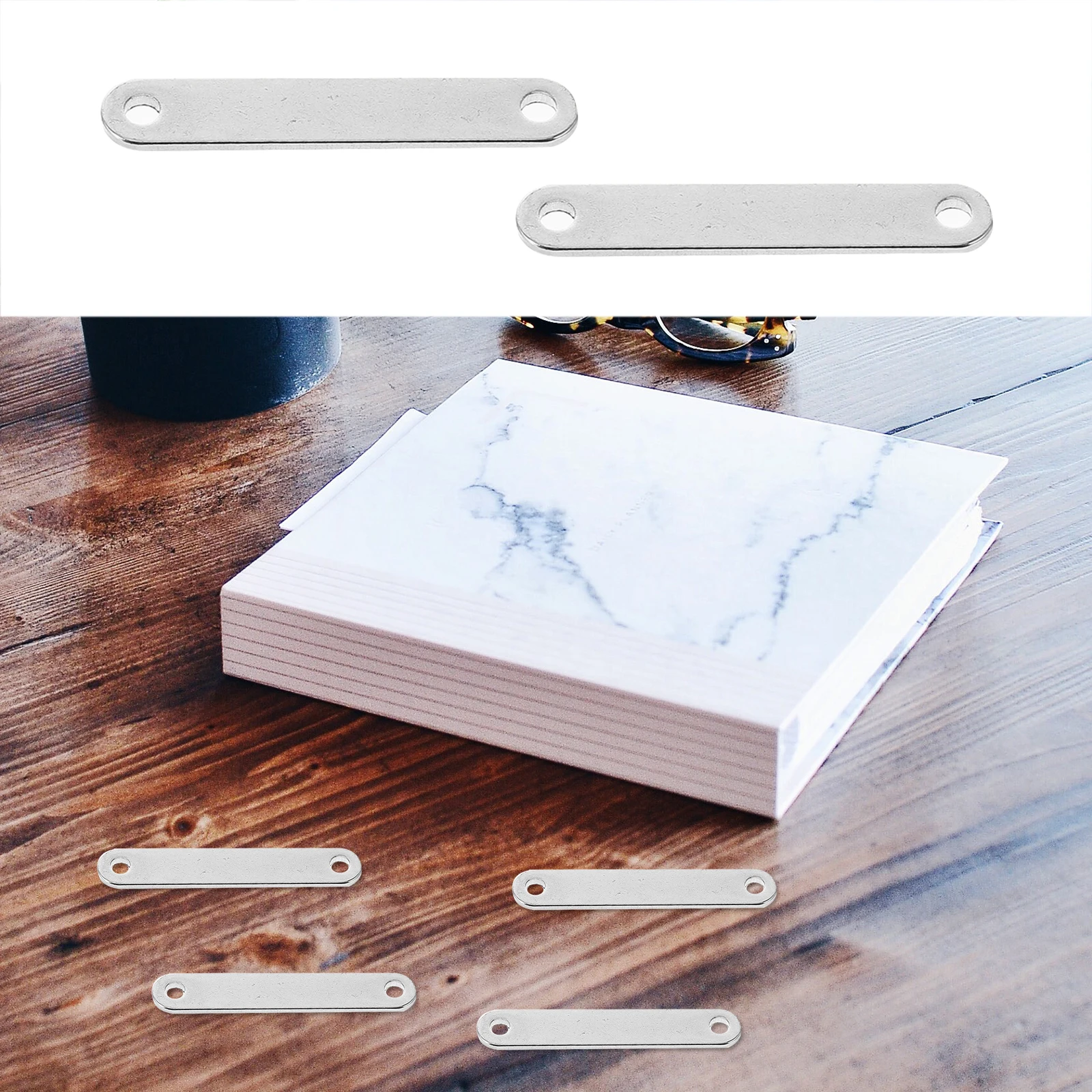 

10 Pcs Stainless Steel Connectors Smooth Polished Necklace Pendant Clasp Bracelet Jewelry Making DIY Accessories for Wedding