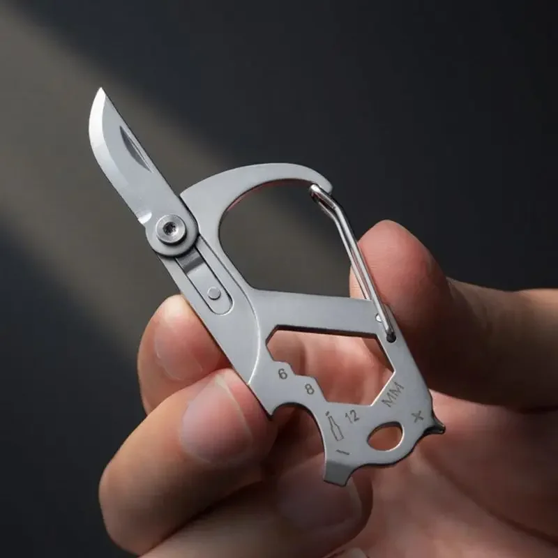 1/3PCS Foldable Key and Knife Express Delivery Unpacking Tool Outdoor Home Mini Creative EDC Tool Hiking Buckle Pocket Knife