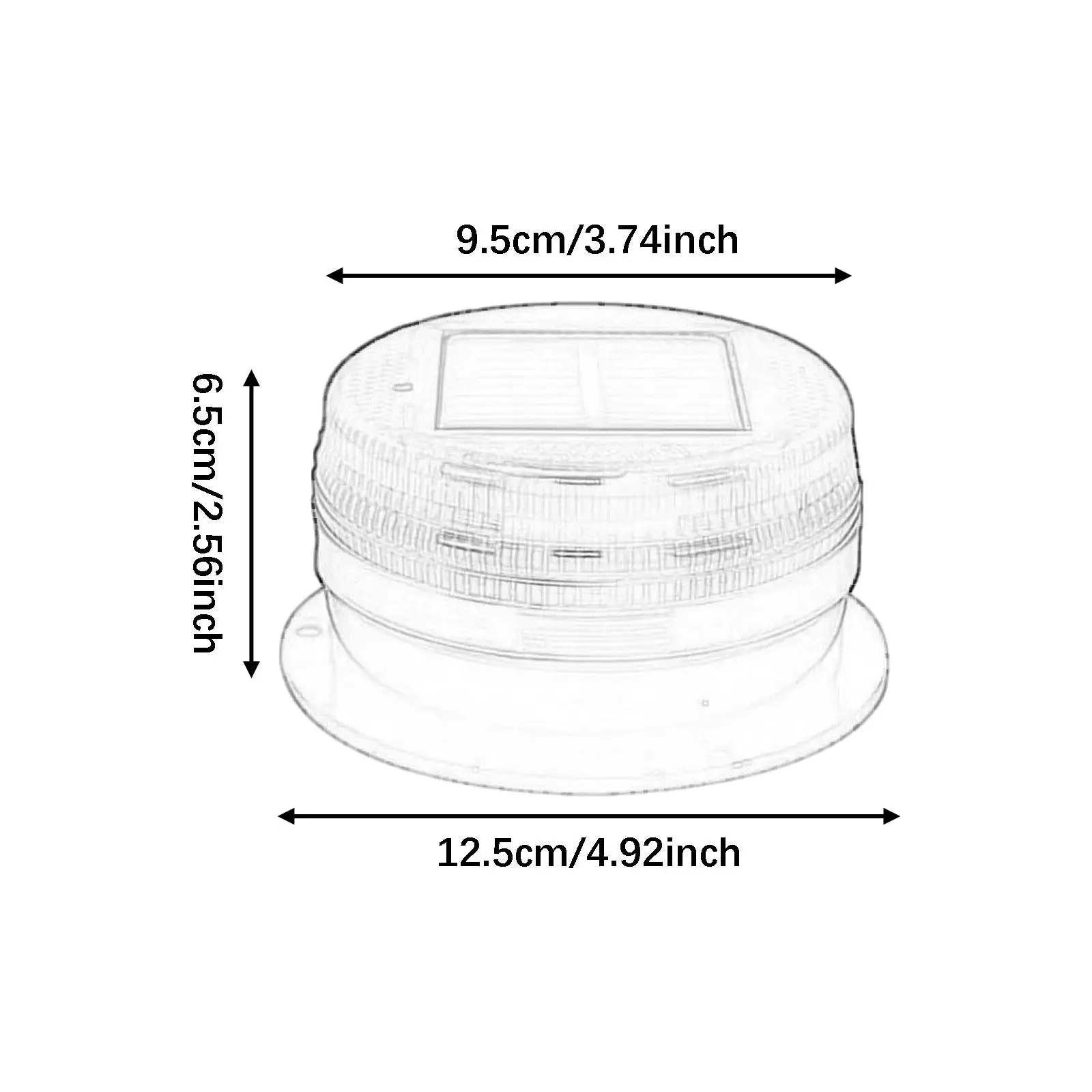 Solar Strobe Warning Light ,Emergency Warning Beacon Light Magnetic Mount Waterproof for Tractors,