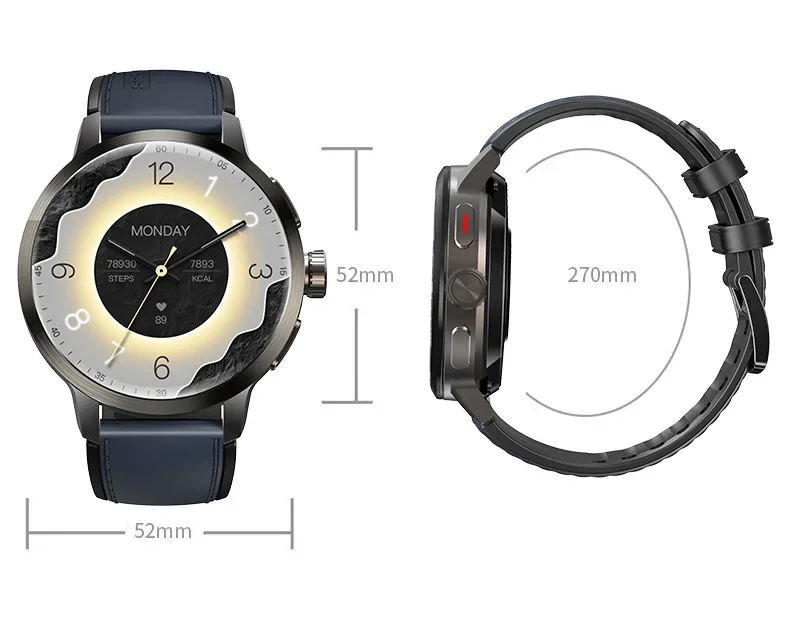Ultra-Thin Card Bluetooth 5G Smart Watch, Dual-Mode Android Wear OS, NFC, Health Monitoring Multi-Function Smartwatch