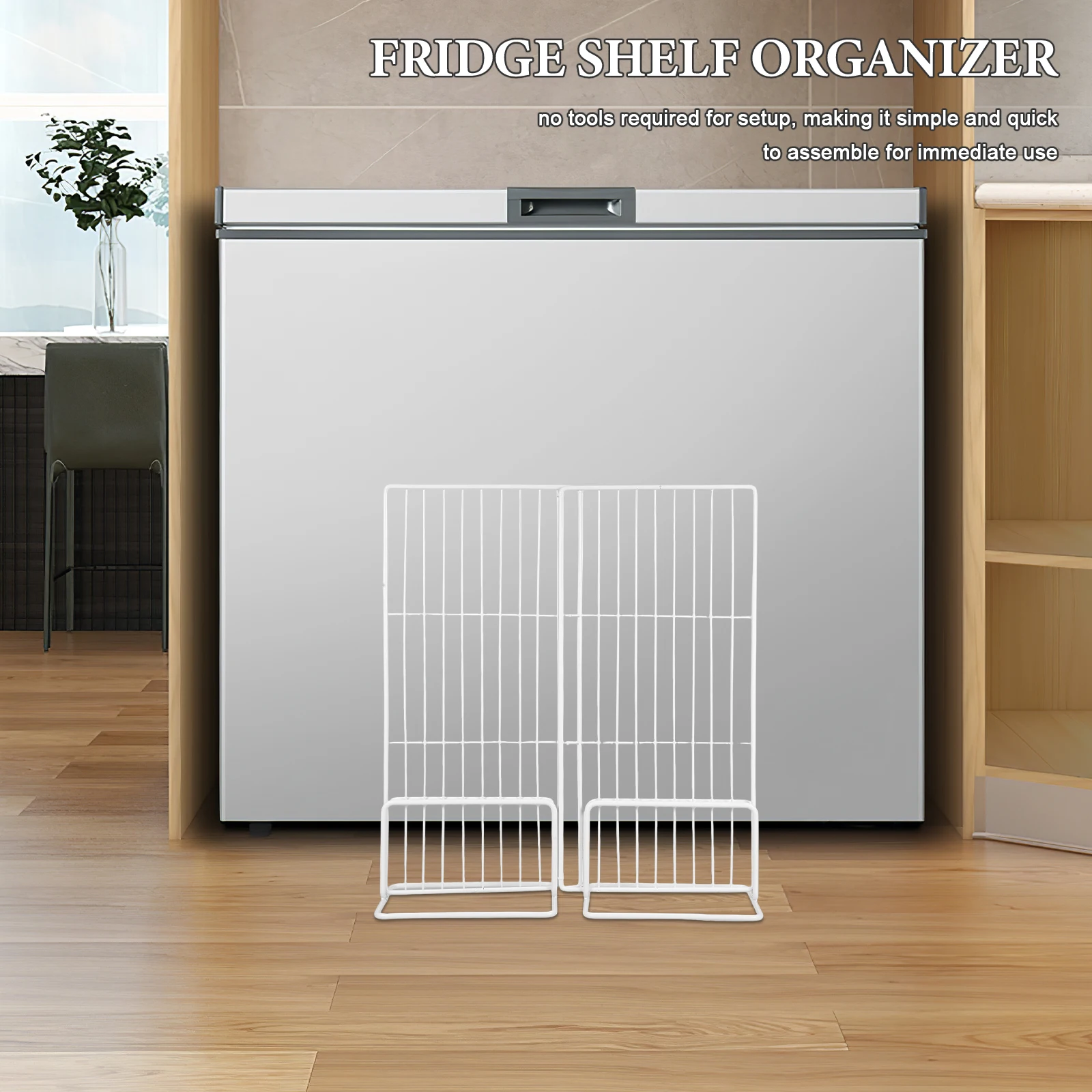 

Plastic Shelf Separator For Freezer Multi-Use Refrigerator Divider Organizer Replaceable Freezer Accessory Space Saving