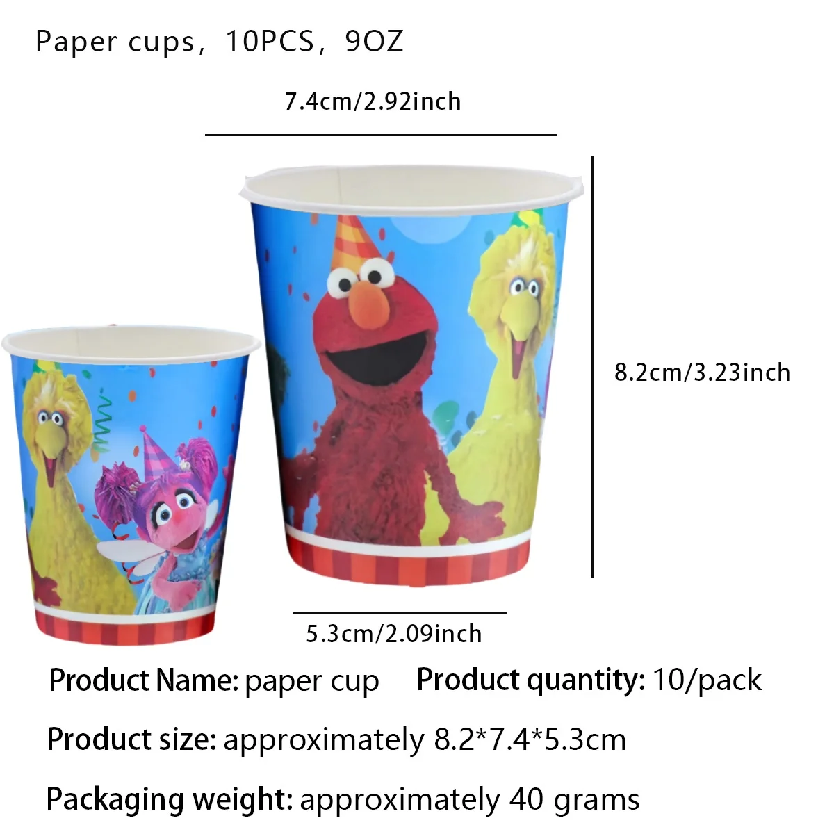 Sesam Cartoon Straße Geburtstag Party Dekoration Elmo Geburtstag Ballon Tischdecke Tasse Teller Geschenk Tasche Baby Dusche Kind Party Gefälligkeiten – Detail 5