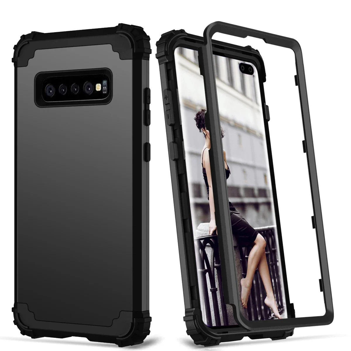 Per Samsung Galaxy S20 S10 S9 S8 Plus nota 9 custodia Full-Body Cover 3 in 1 Hybrid Hard PC e morbido Silicone resistente paraurti robusto