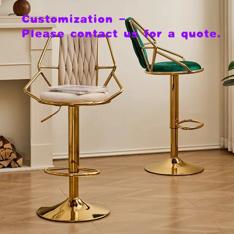custom.Modern Height-Adjustable Bar Stools with Swivel Feature Cash Register Front Desk Chair Comfortable Backrest Goblets S