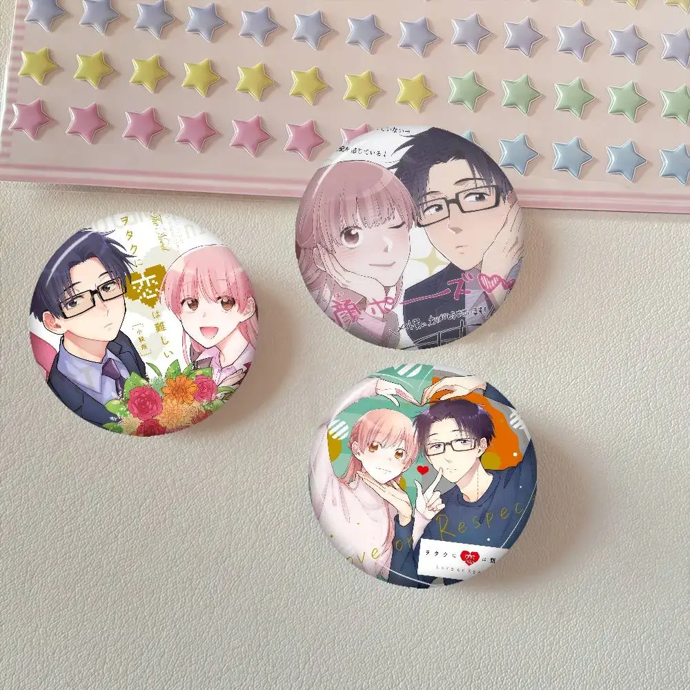 Anime Love is Hard for Otaku  Anime Brooches Cute Cartoon Badge Jacket Jeans Lapel Pin Gift Accessorie