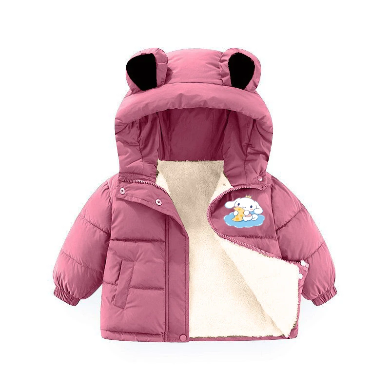 

Children's Jackets Plush Velvet down Coat Toddler Thick Hooded Winter Outerwear Warm Clothing for Boys And Girls 1-6 Years Old