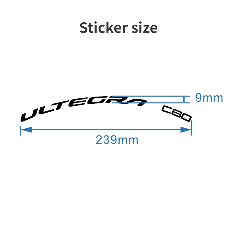 Road Bike Wheels Sticker R8170-UT C60 Wheelset Stickers Bicycle Rim Decals Cycle Accessories Cycling Decorative Waterproof