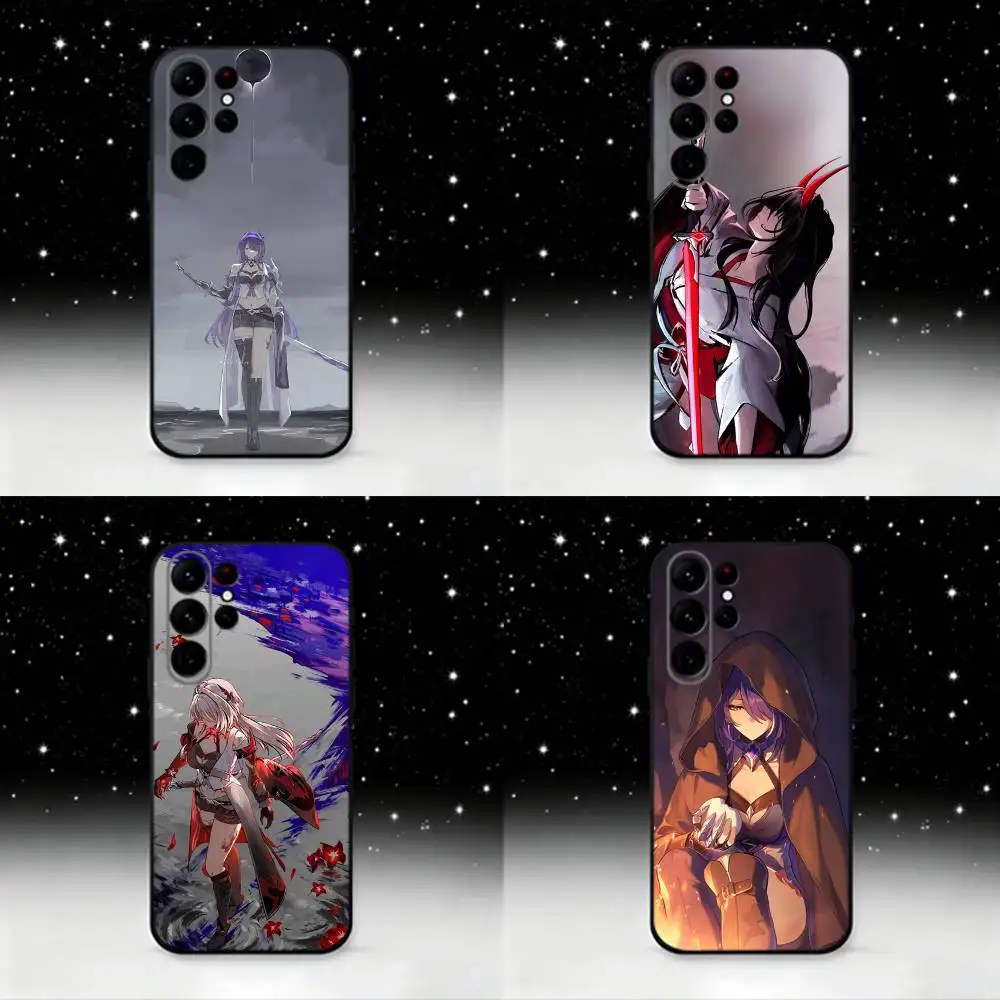 

Acheron Honkai Star Rail Phone Case For Samsung S25,S24 Ultra,S20,S30 plus,S22 plus,S23,S30 Ultra 5G Silicone Black Shell
