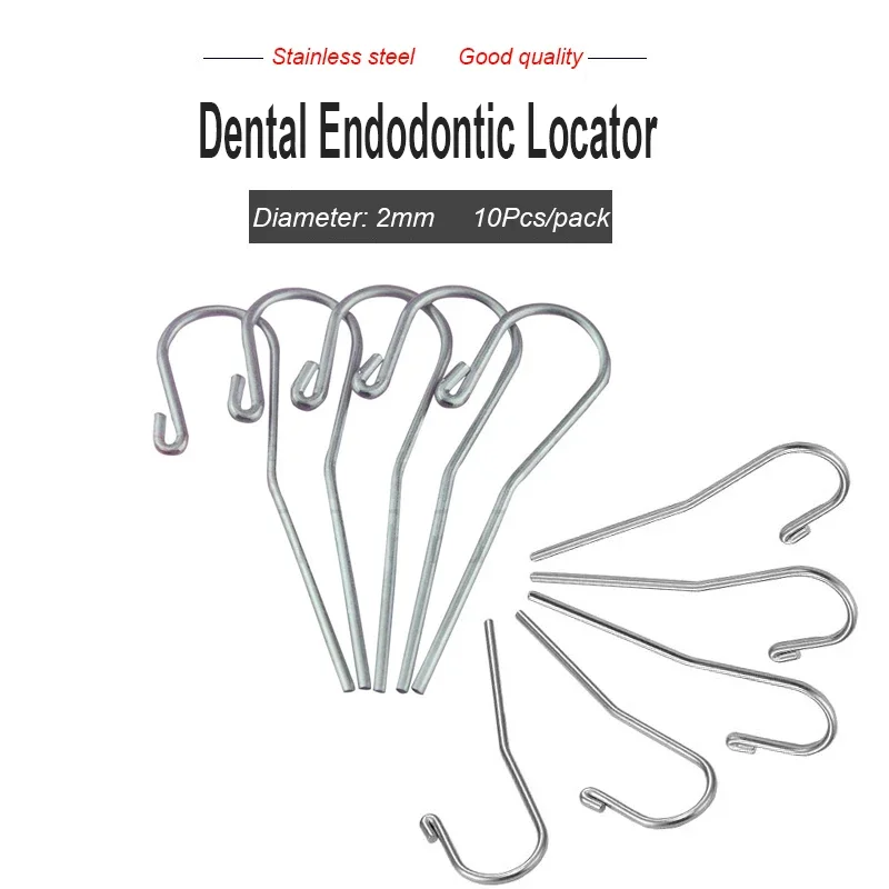 

10Pcs Stainless Steel Dental Endodontic Locator Dentist Materials Apex Root Canal Hooks Tooth Repair Dentistry Accessories 2MM