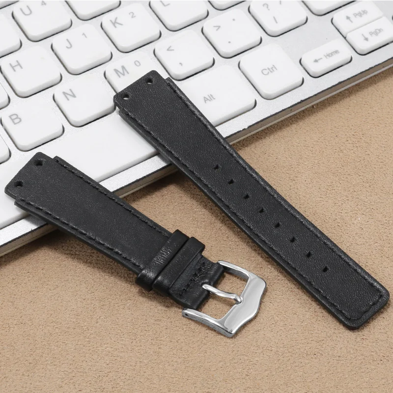 

ENXI Genuine Leather CK Watchband For Men K4A211C3/K4A211C6 Series Convex CowLeather Watch Chain Pin Buckle18mm