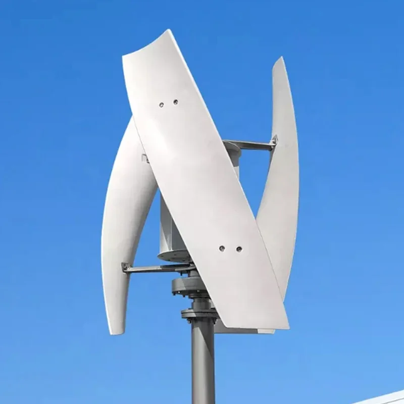 Vertical Wind Turbine Generator 1KW/2KW Permanent Maglev 12/24/48V with MPPT Controller 3 Blades Small Free Energy Generators