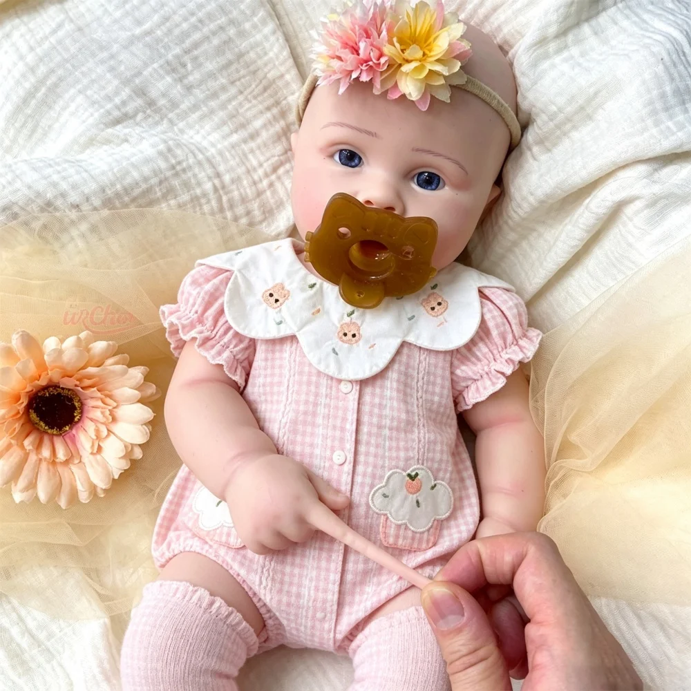 45cm Adorable Silicone Reborn Doll Full Body Soft Realistic Weighted Lovely Design Soothing Companion Doll For Alzheimer's Care