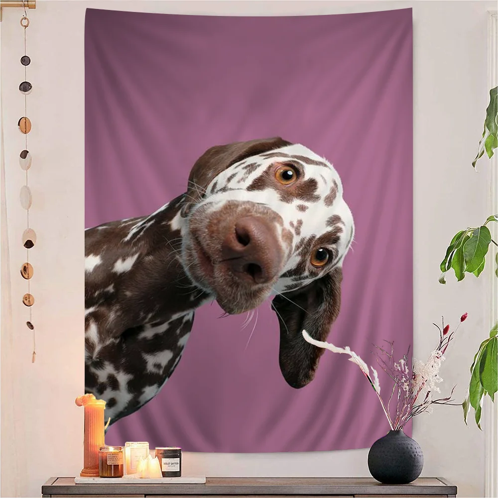 

Dog Printed Large Wall Tapestry Hanging Tarot Hippie Wall Rugs Dorm Art Home Decor