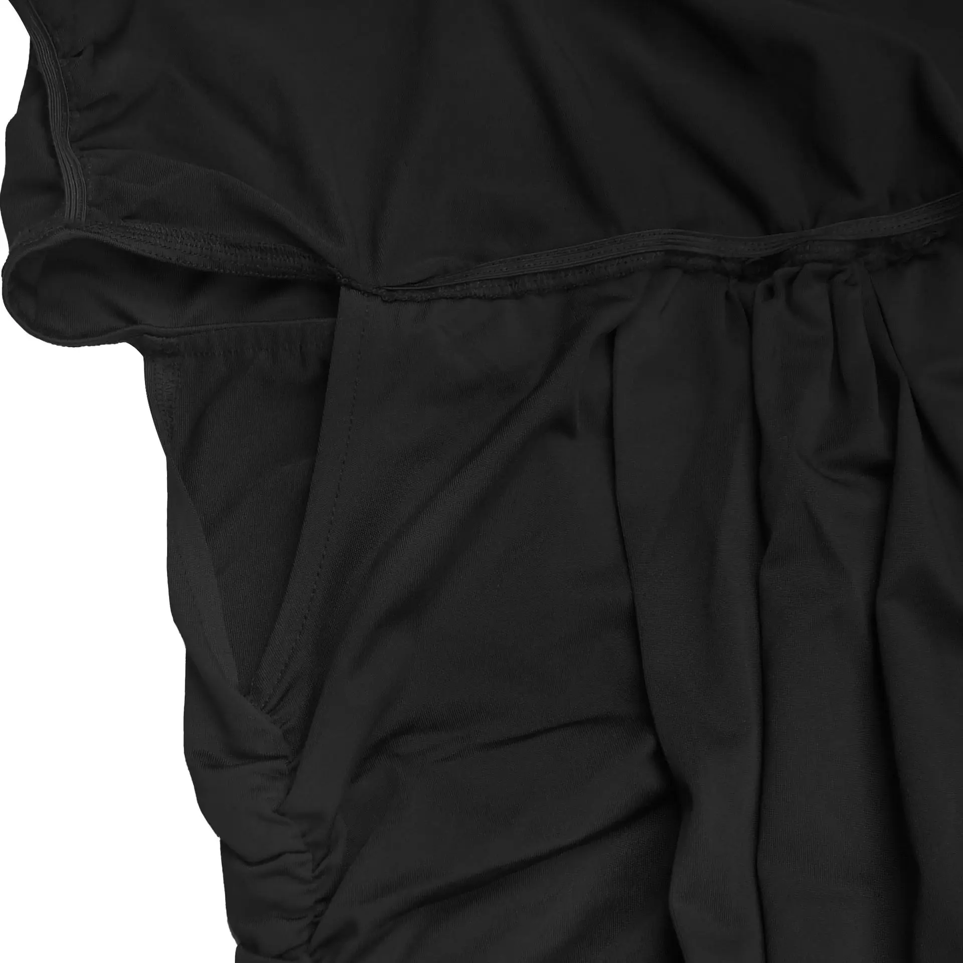 فستان نسائي قصير مكشكش برقبة مائلة وشريط رسن لخريف 2025 فساتين سهرة مثيرة للحفلات والعطلات على الشاطئ