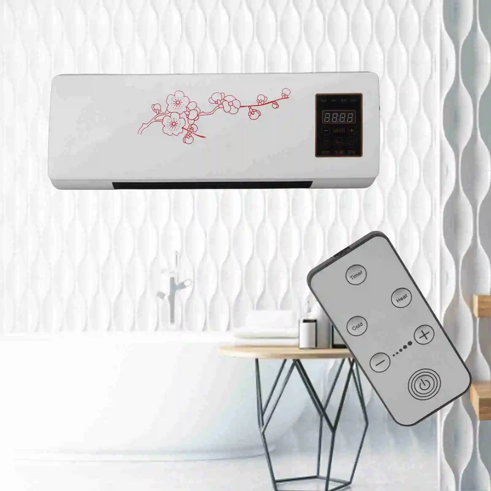 

【ГОРЯЧИЙ】Космический обогреватель, универсальный портативный малошумный настенный вентилятор с дистанционным управлением для ванной комнаты, спальни