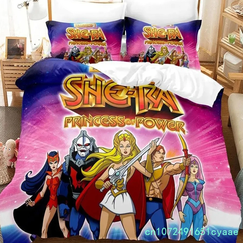 She Ra And The Princesses Of Power Bedding Set Single Twin Full Queen King Size Bed Set Aldult Bedroom Duvetcover Sets 3D