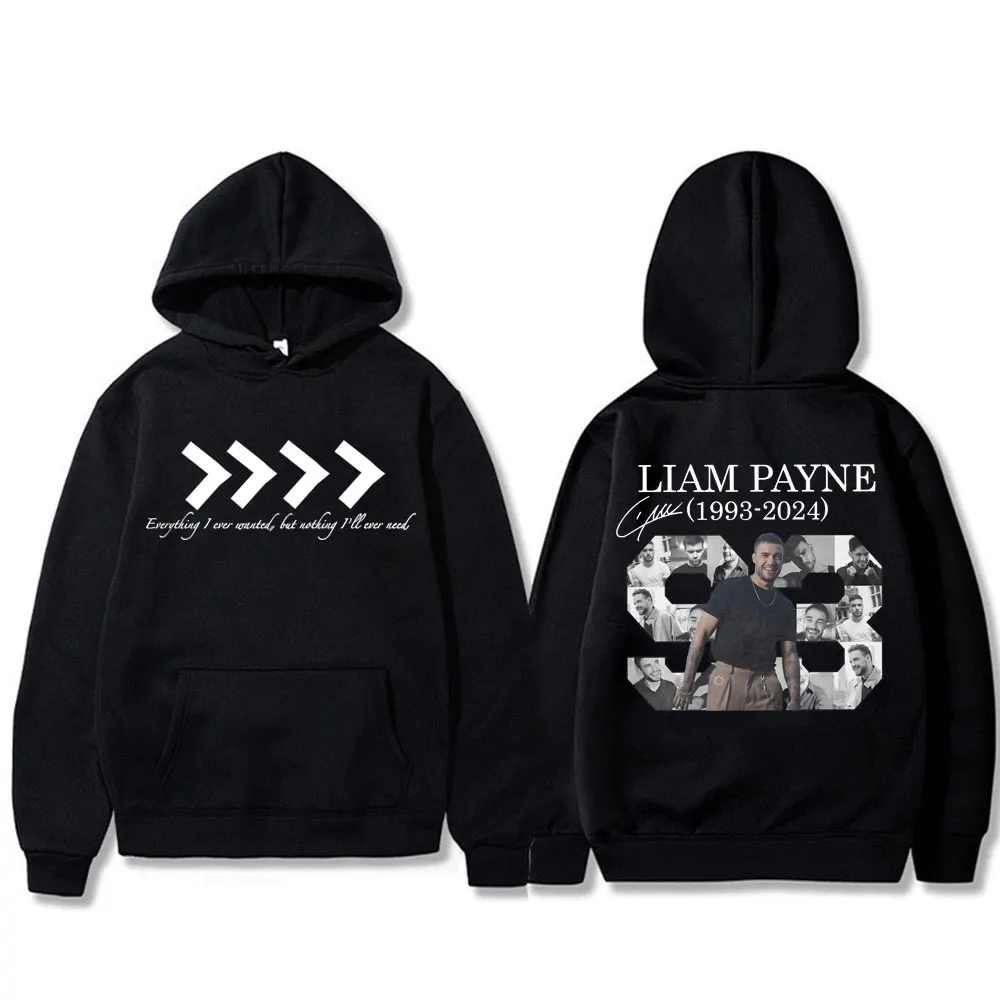 Liam Payne Tribute Graphic Hoodies Men Women Hip Hop Harajuku Sportwear Oversized Fleece Autumn Winter Sweatshirt Y2k Streetwear