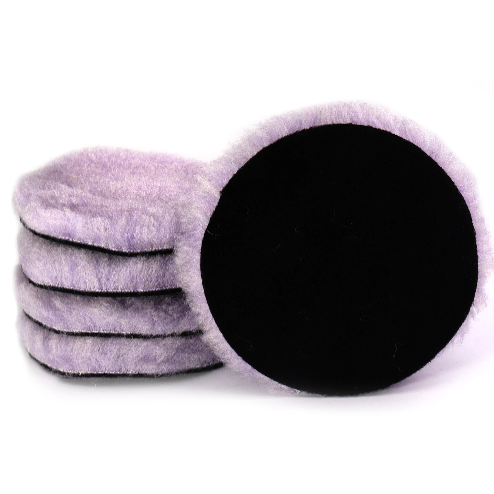 

5Inch Purple Wool Pad For Automotive Car Polisher High Density Lambs Woollen Polish Buffing Pad For Car Polishing