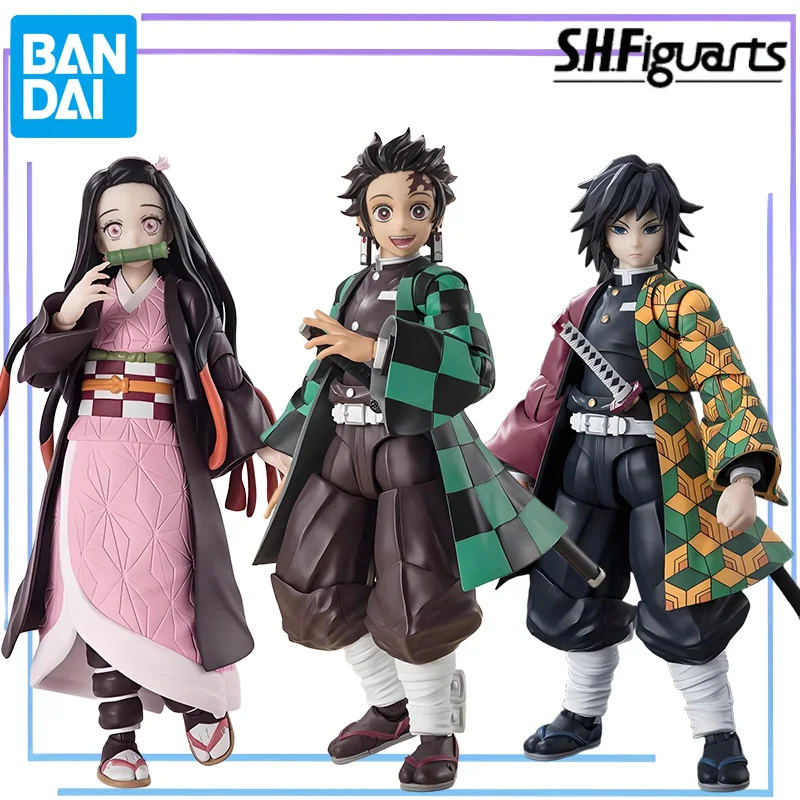 

Bandai Original S.H.Figuarts Series Demon Slayer Kamado Tanjiro Anime Character Assembly Figures Model Toys Collectible Model