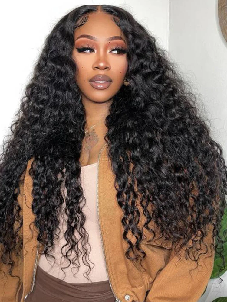 40 Inch Deep Wave Wigs Human Hair 13x4 13x6 Hd Lace Frontal Wigs Water Wave Lace  Wig Remy Brazilian Curly Wigs For Women