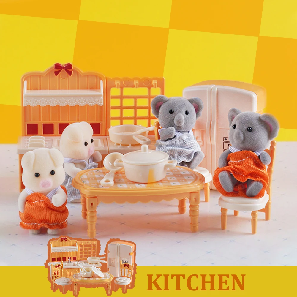 1/12 Mobili in miniatura Cucina Maiale Elefante Baby Animal Bagno Modello Casa delle bambole Mini Soggiorno Ornamento Casa da gioco Giocattolo Regalo