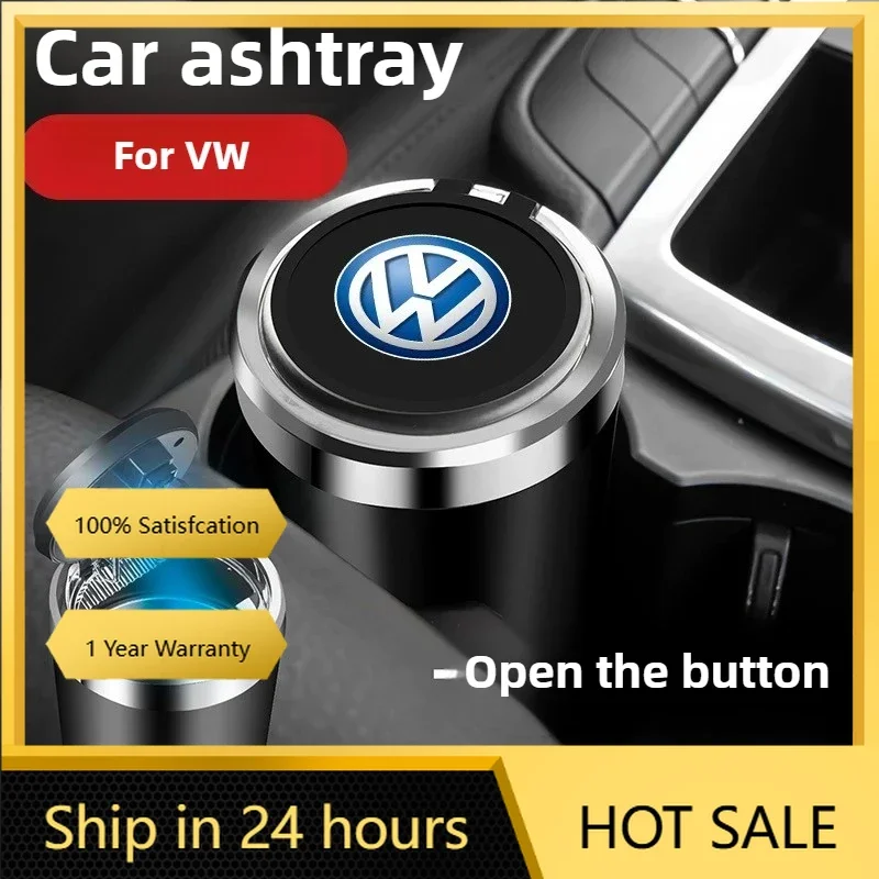 

Крышки ступицы Автомобильная пепельница для сигарет с крышкой со светодиодной подсветкой Портативная съемная автомобильная пепельница для Volkswagen CC R-Line GTI T5 G