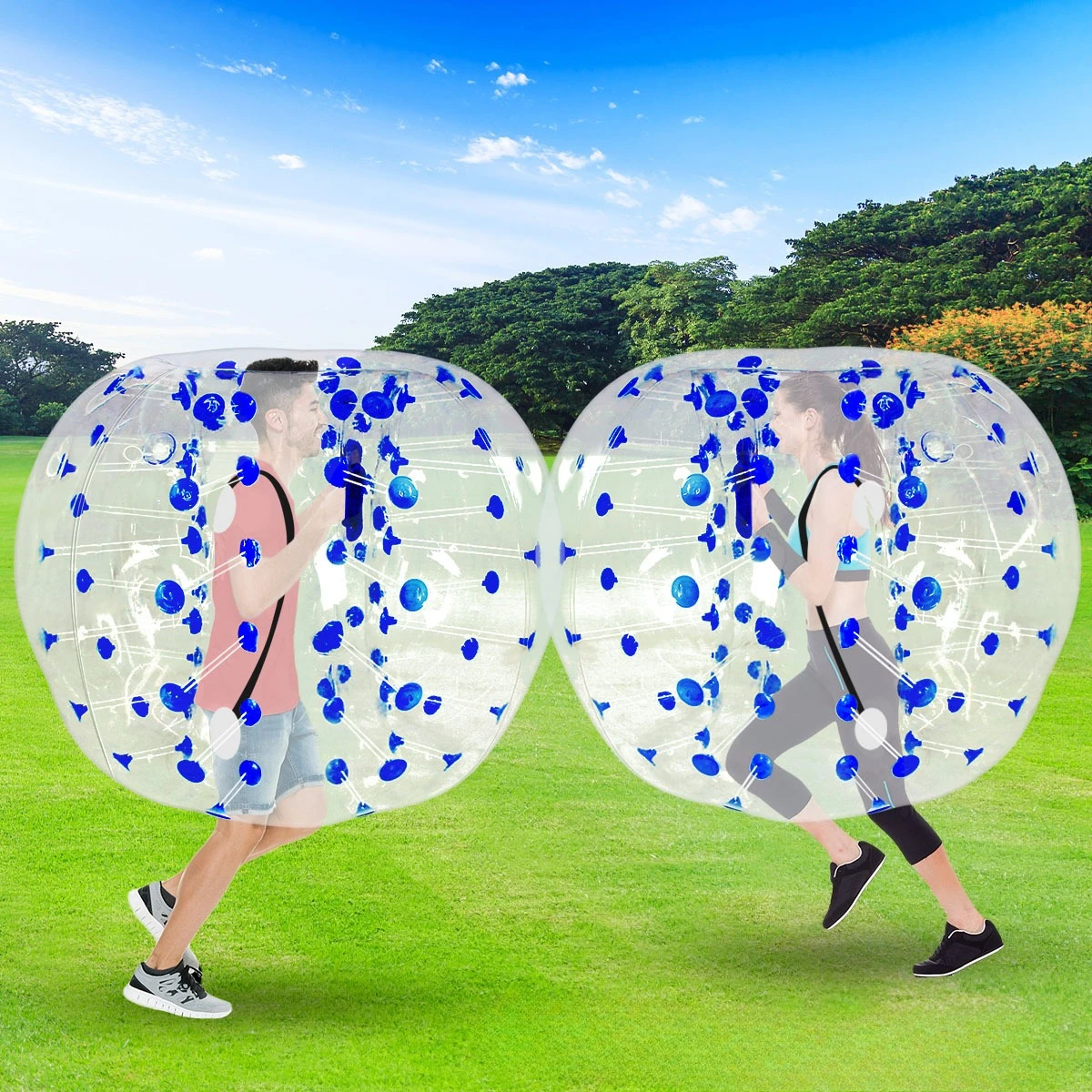 150cm Inflatable Outdoor Bumper Ball PVC Thickened Inflatable Toys Touch Ball Outdoor Fun Props