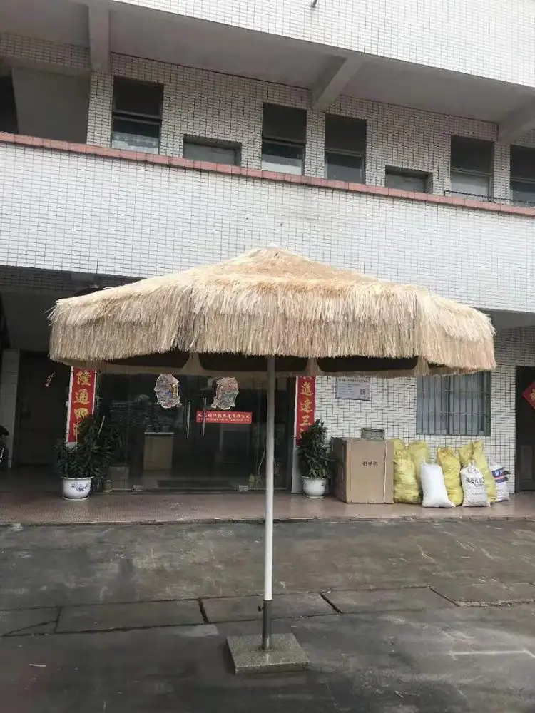Luxury Outdoor Patio Parasol Straw Beach Umbrella