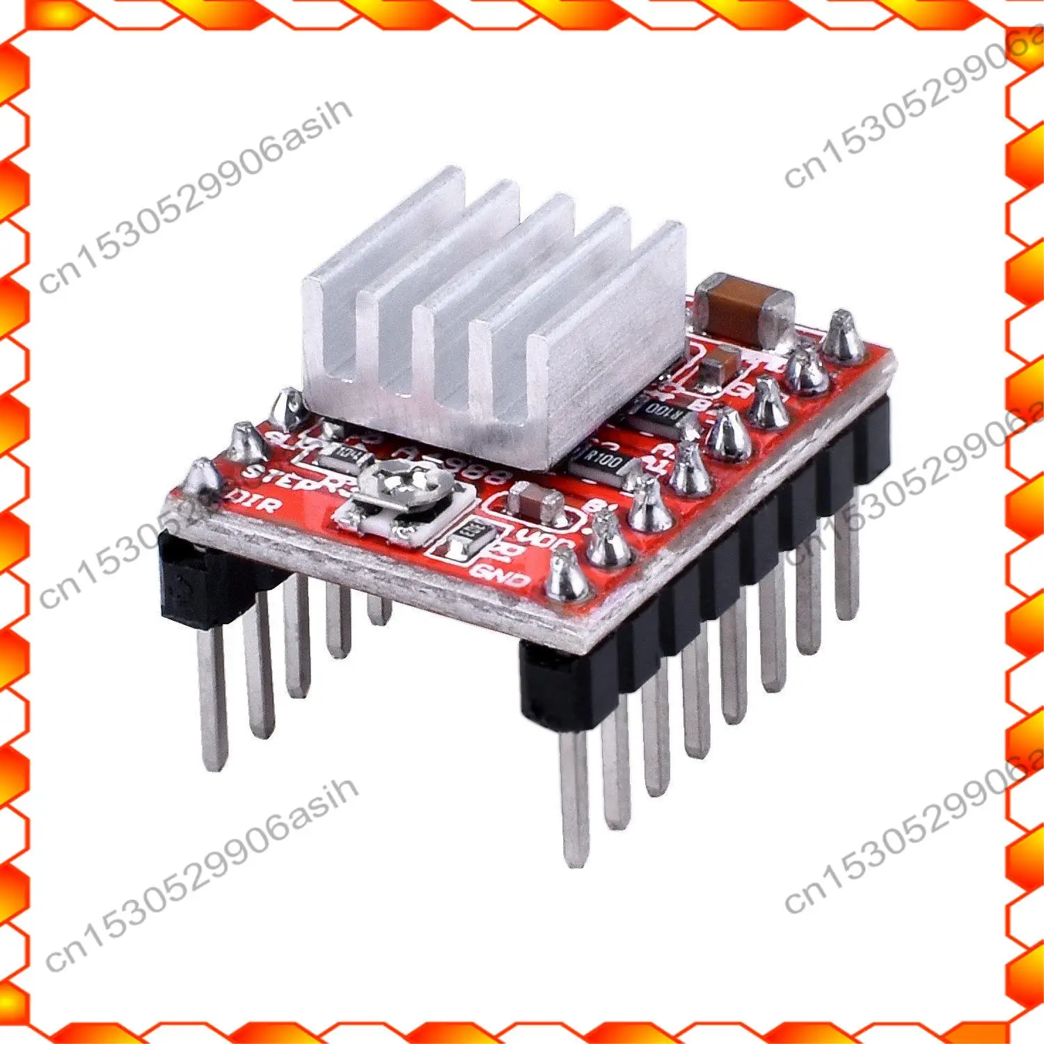 -AT52 5 قطعة A4988 Stepstick محرك متدرج نموذج مشغل مع بالوعة الحرارة للطابعة ثلاثية الأبعاد Reprap مناسبة
