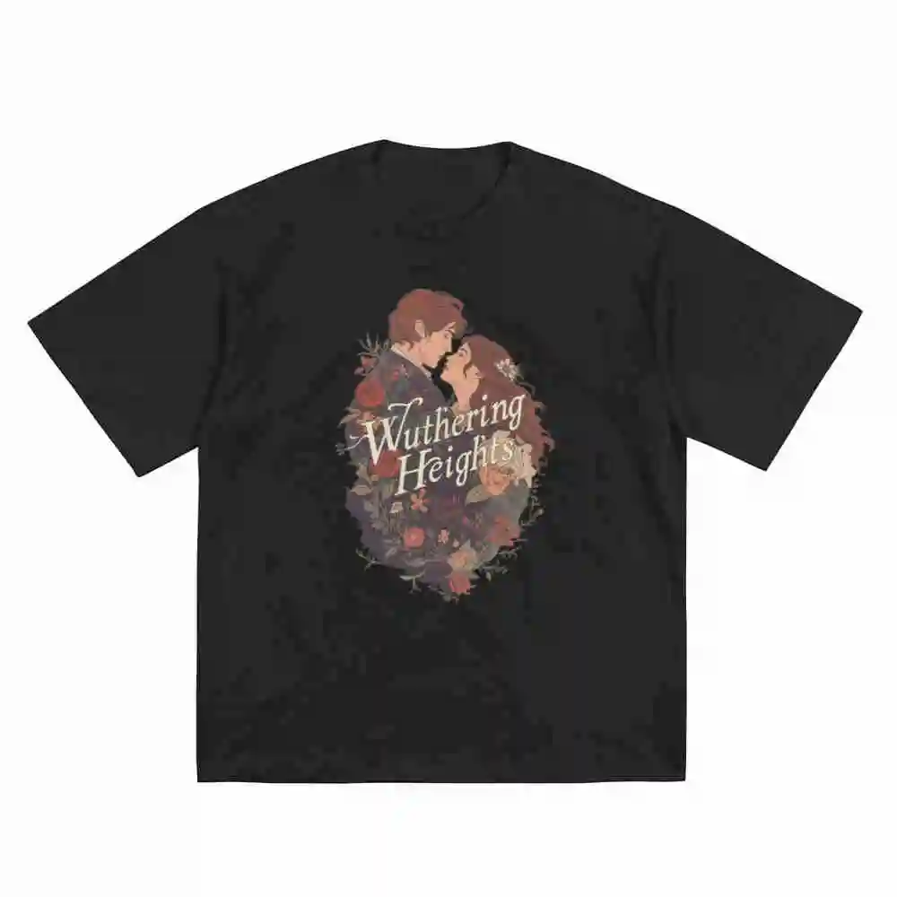 Wuthering Heights 2026 Emily Bronte Romance Short Sleeve Tee 100% Cotton T-Shirt