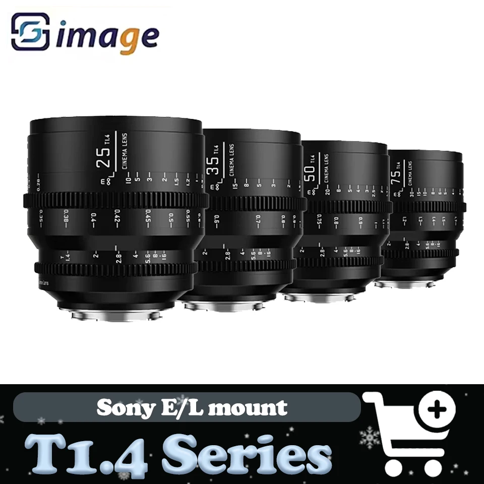 

Полнокадровый объектив SGimage Film Shot Chase Series 25 мм 35 мм 50 мм 75 мм T1.4 с ручной фокусировкой и большой диафрагмой для крепления Sony E и L